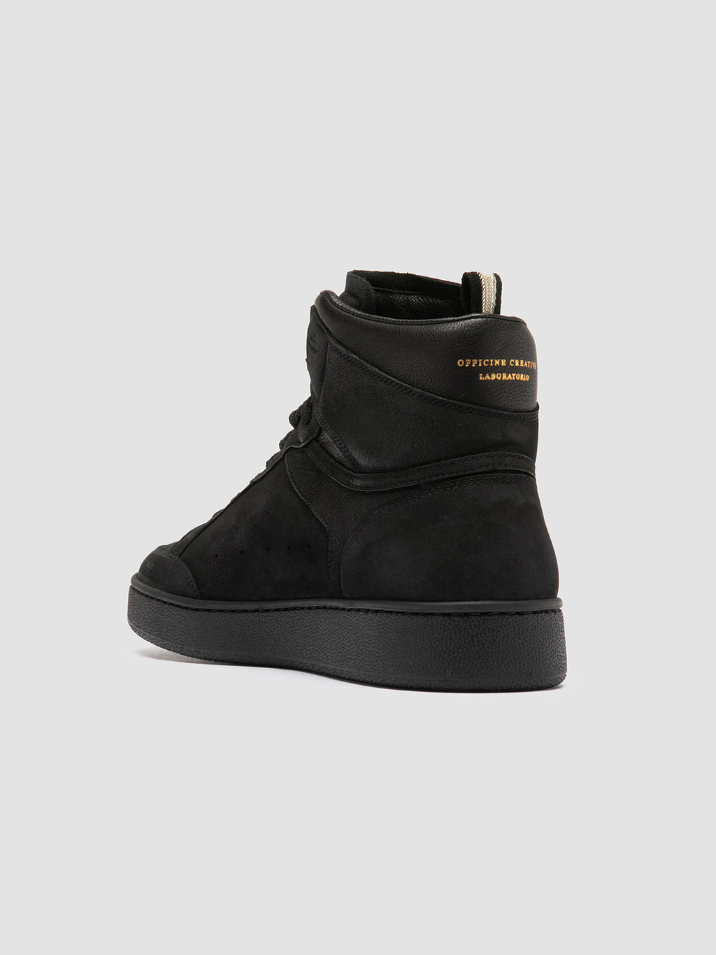 THE ANSWER 004 - Black Leather and Suede High Top Sneakers Men Officine Creative - 4