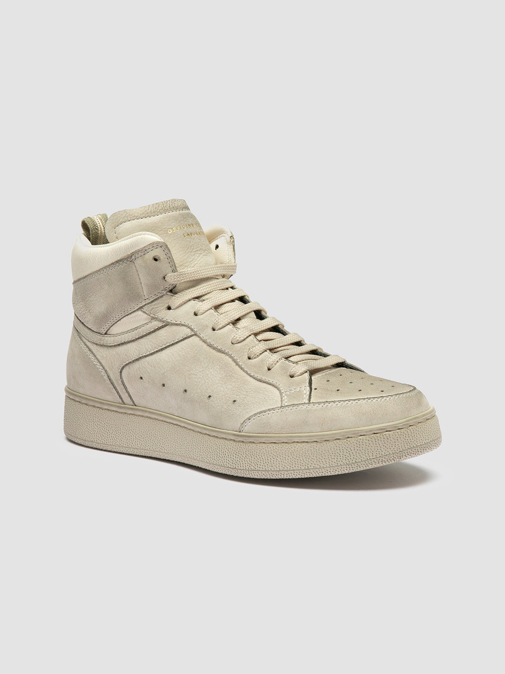 THE ANSWER 108 - Off White Nubuck High Top Sneakers Women Officine Creative - 3