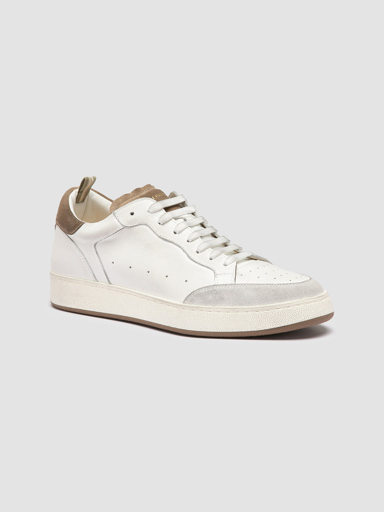 THE ANSWER 001 - White Leather and Suede Sneakers