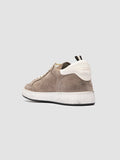 THE ANSWER 002 - Taupe Leather and Suede Low Top Sneakers