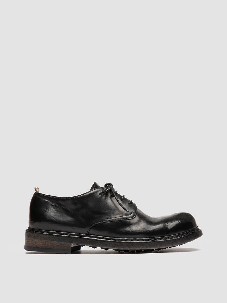 TRIPLE 001 - Black Leather Derby Shoes