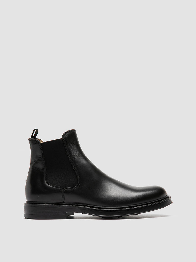 UNIFORM 005 - Black Leather Chelsea Boots