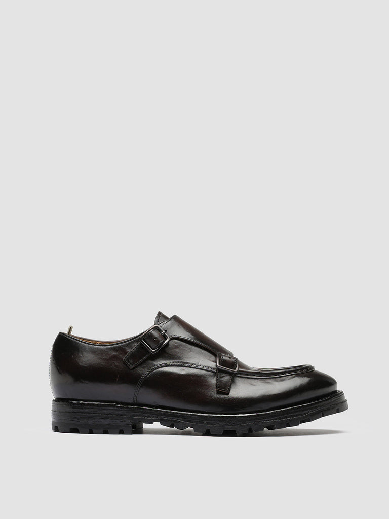 VAIL 012 - Dark Brown Leather Monkstrap Shoes