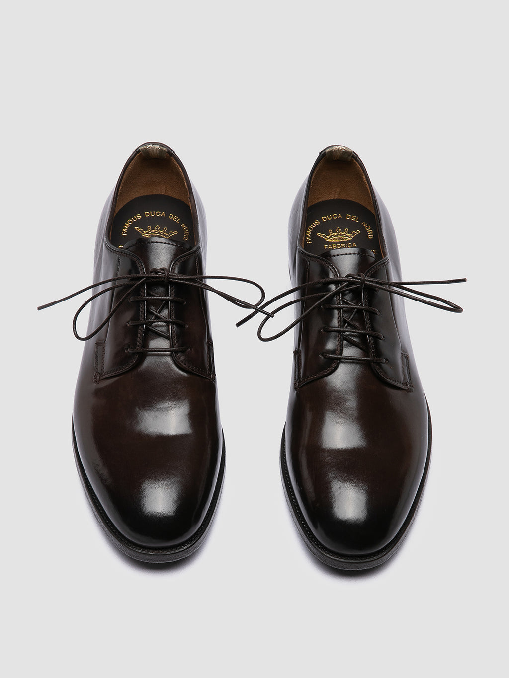 VANDERBILT CAOU 013 - Dark Brown Leather Derby Shoes