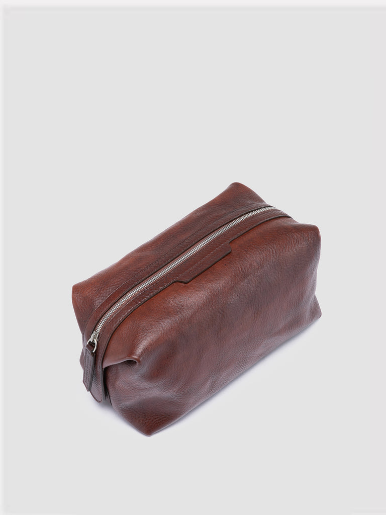 VANITY CASE 001 - Brown Leather Pouch