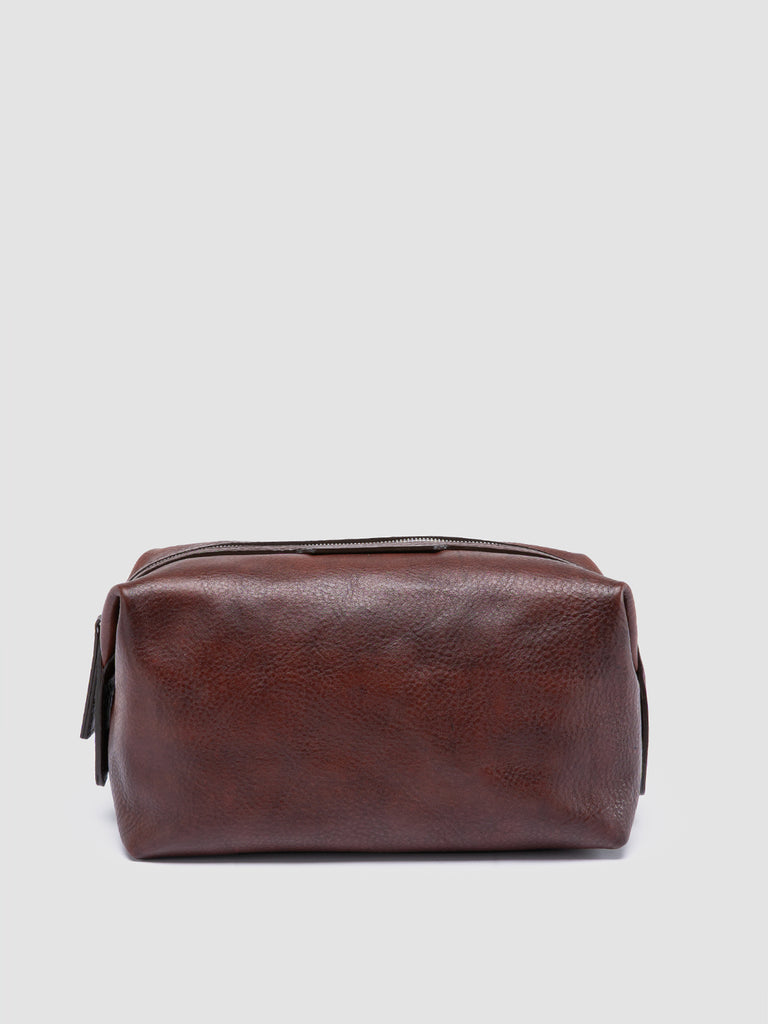 VANITY CASE 001 - Brown Leather Pouch