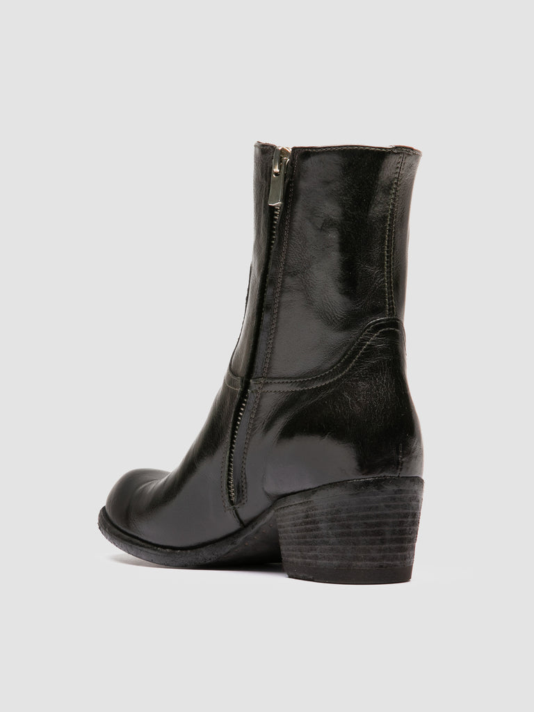 WADE 003 - Grey Leather Zipped Boots