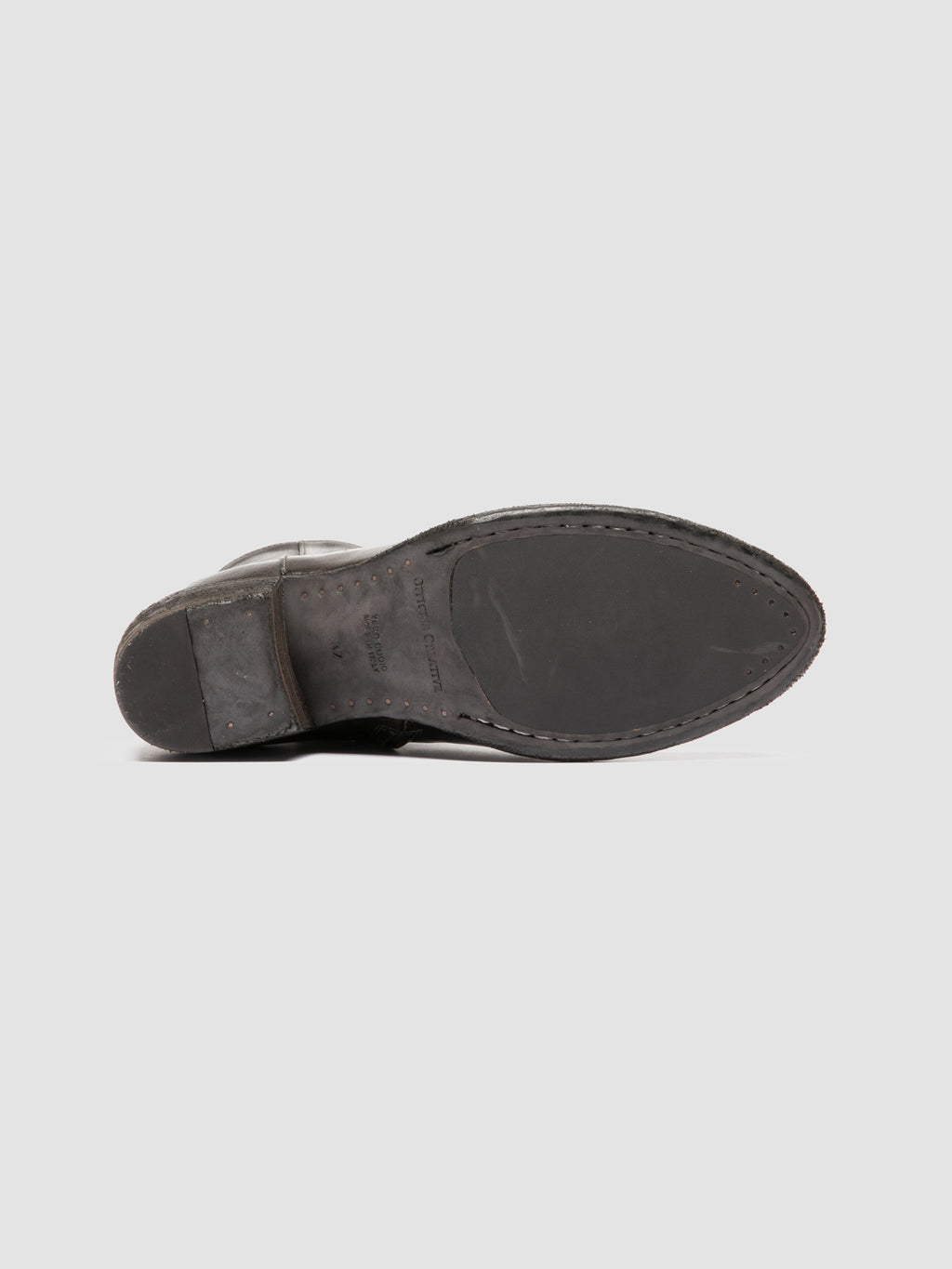WADE 003 - Grey Leather Zipped Boots