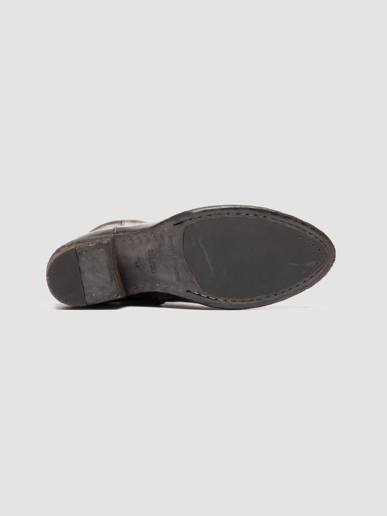 WADE 003 - Grey Leather Zipped Boots
