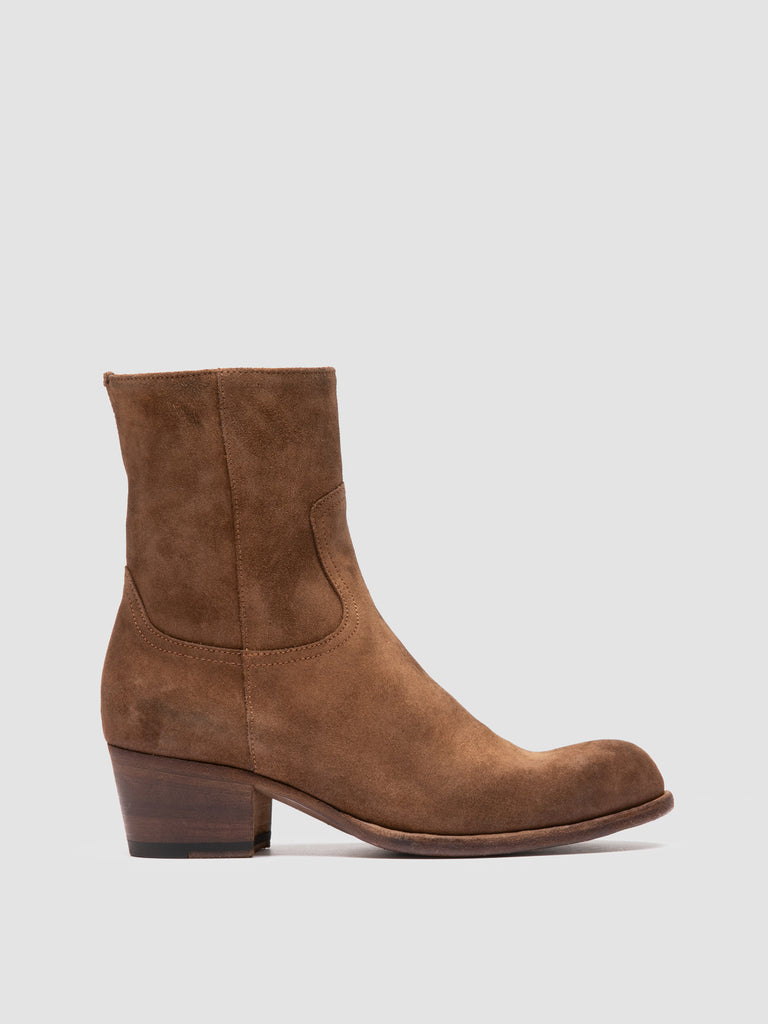 WADE 003 - Brown Suede Zipped Boots