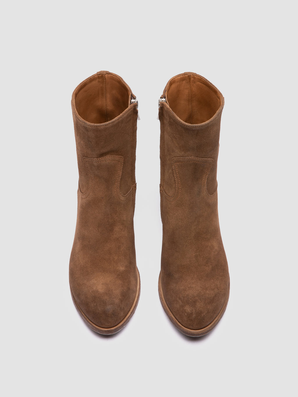 WADE 003 - Brown Suede Zipped Boots