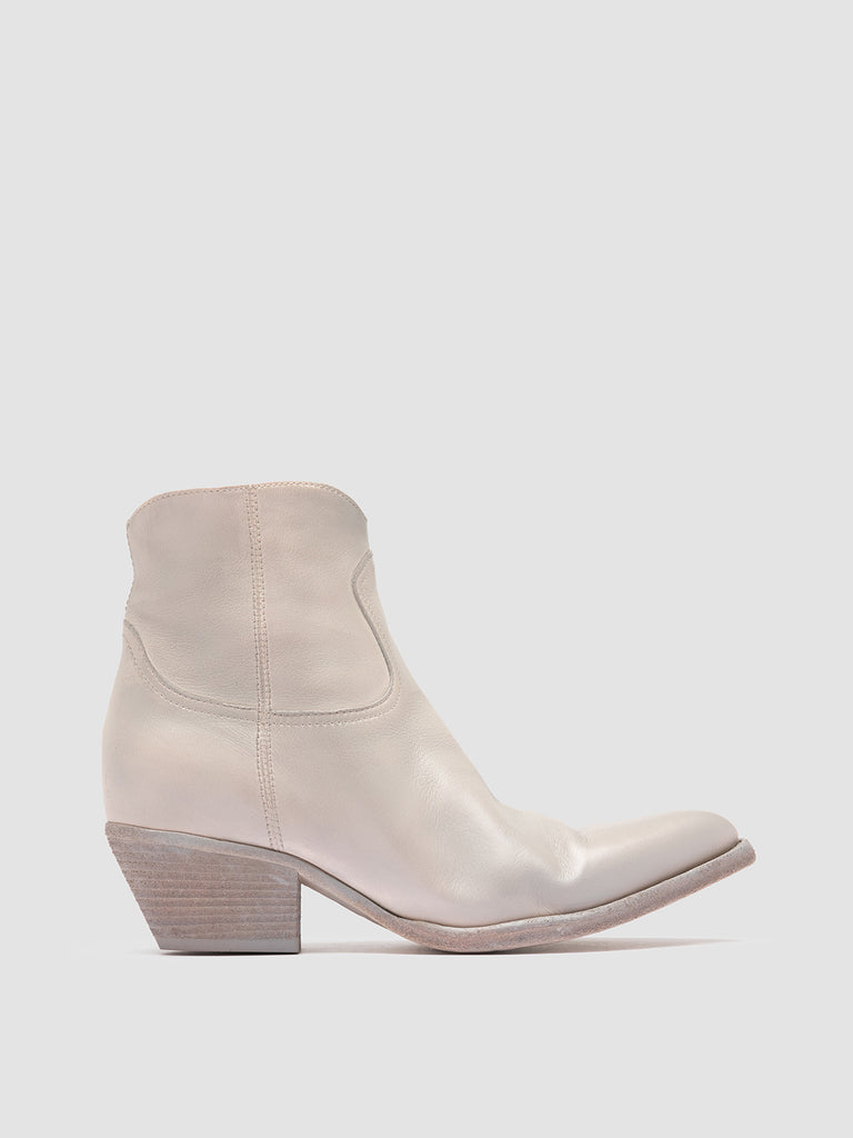 WANDA DD 103 - White Leather Zip Boots