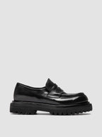 WISAL DD 101 - Black Leather Penny Loafers