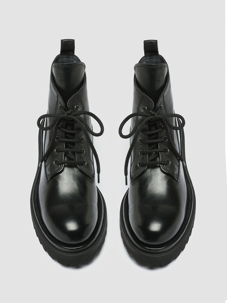 WISAL DD 105 - Black Leather Lace Up Boots