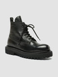 WISAL DD 105 - Black Leather Lace Up Boots