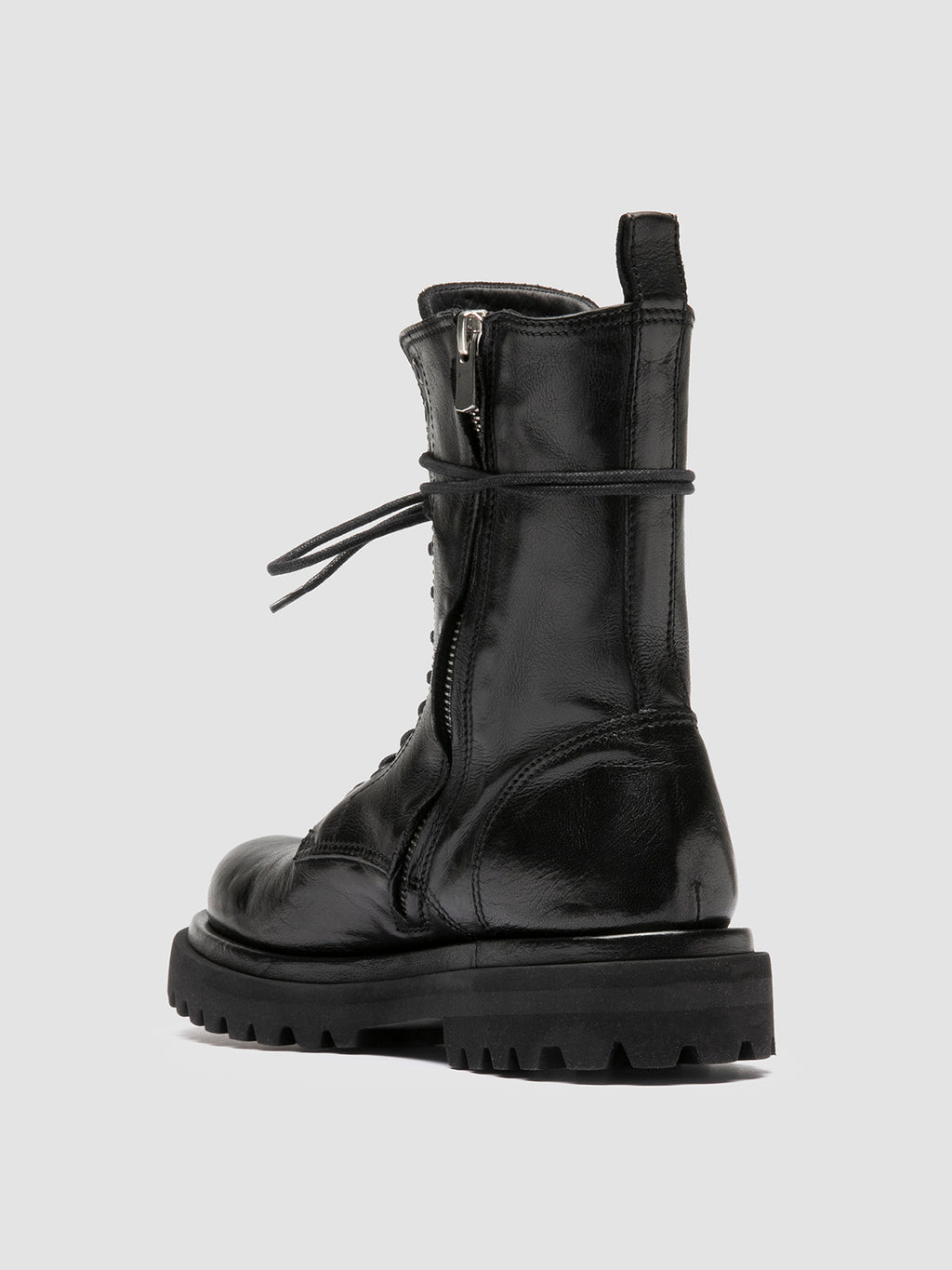 WISAL DD 106 - Stivali con Zip in Pelle Nera - image 4,side view