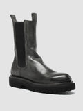 WISAL DD 107 - Grey leather Chelsea Boots