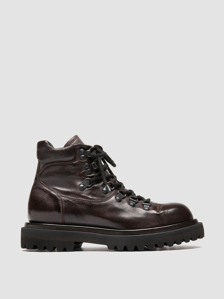 WISAL DD 121 - Brown Leather Lace Up Boots