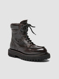 WISAL DD 126 - Stivali Stringati in Pelle Marrone - thumb image 3,side view