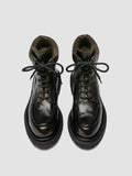 WISAL DD 126 - Dark Green Leather Lace-Up Boots