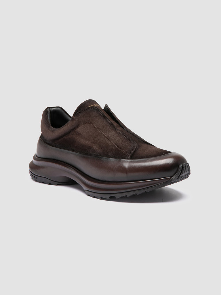 ZODIAC 001 - Brown Suede and Leather Sneakers Officine Creative - 3