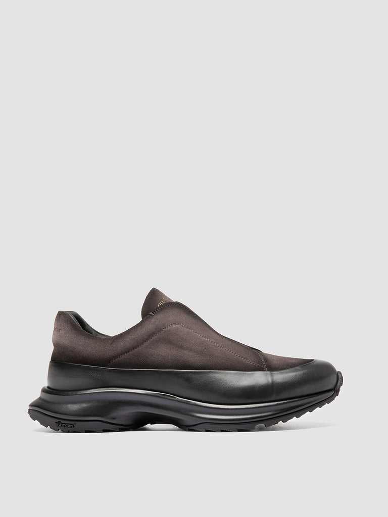 ZODIAC 001 - Grey Suede and Leather Sneakers