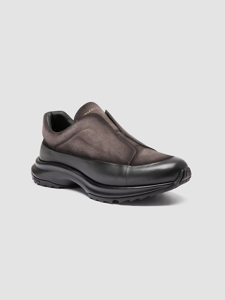 ZODIAC 001 - Grey Suede and Leather Sneakers Officine Creative - 3