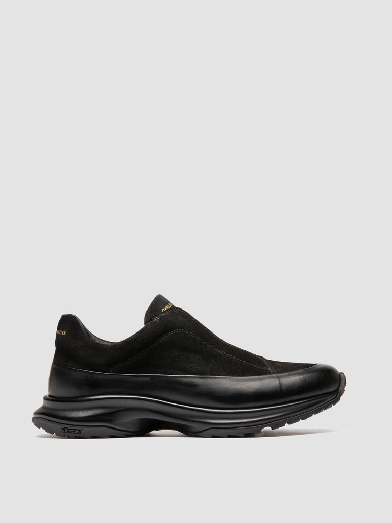 ZODIAC 001 - Black Suede and Leather Sneakers