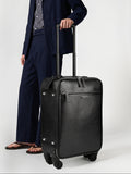 GULLIVER 001 - Black Leather Suitcase - thumb image 2,side view