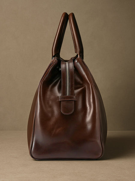 Officine Creative - Brown leather weekender