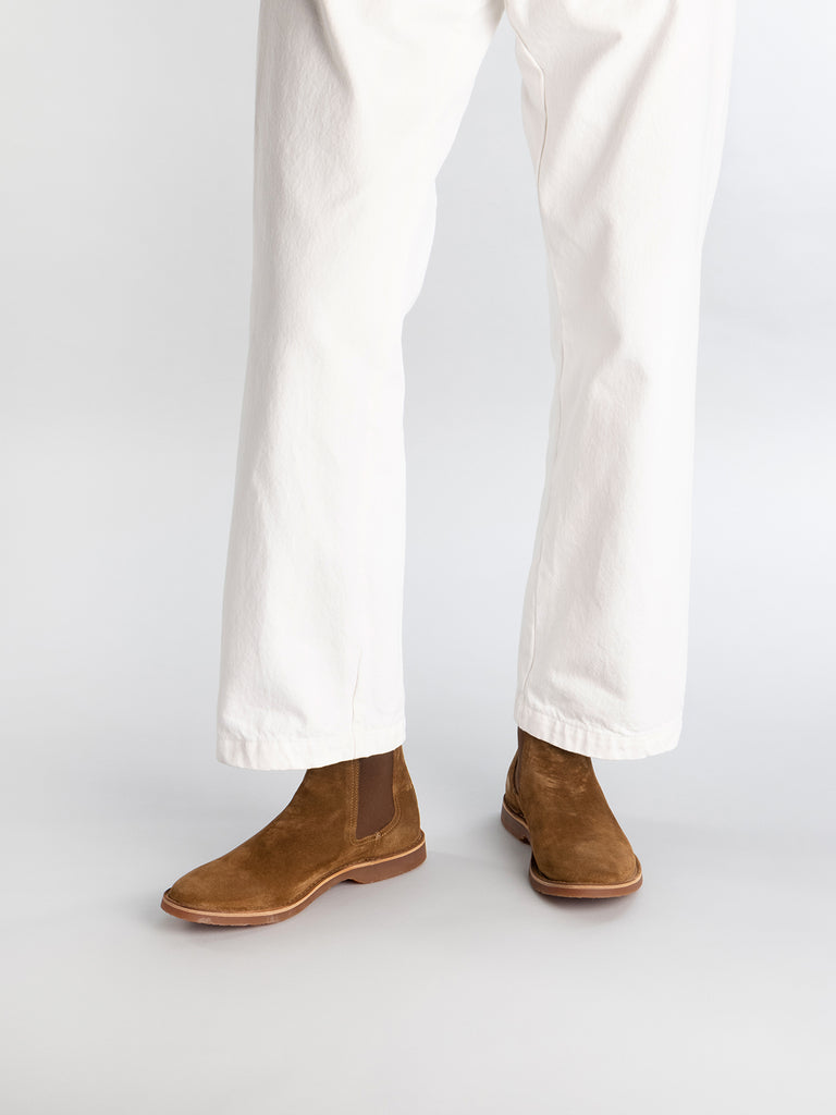 KENT 005 - Beige Suede Chelsea Boots