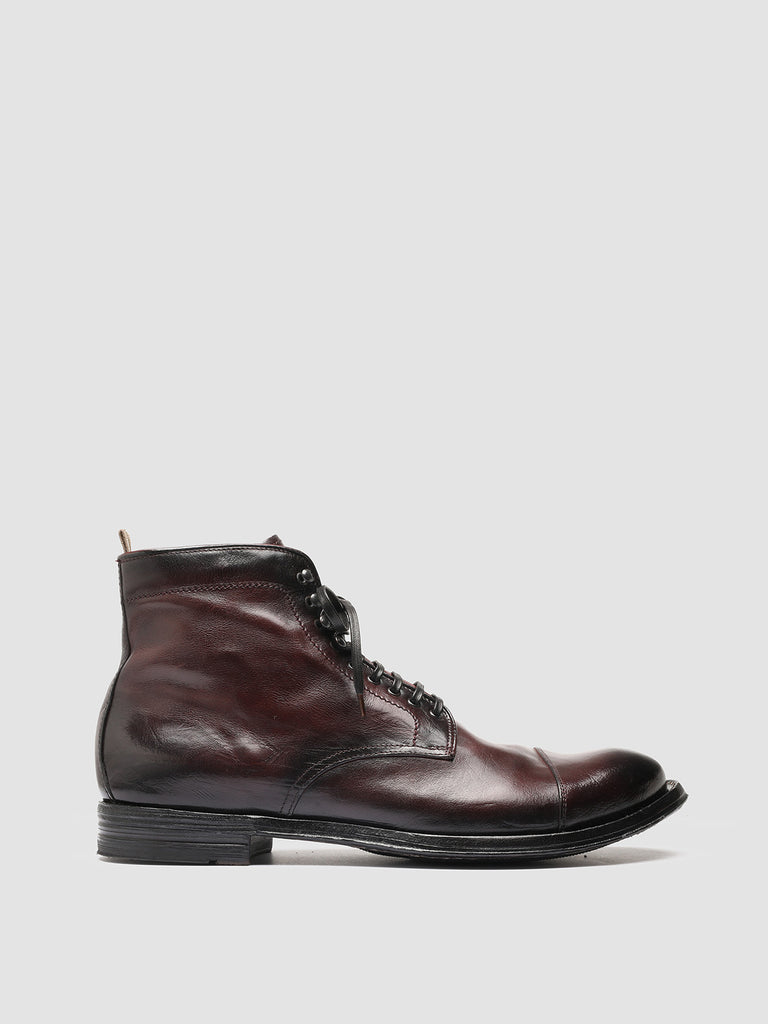 ANATOMIA 016 - Burgundy Leather Ankle Boots