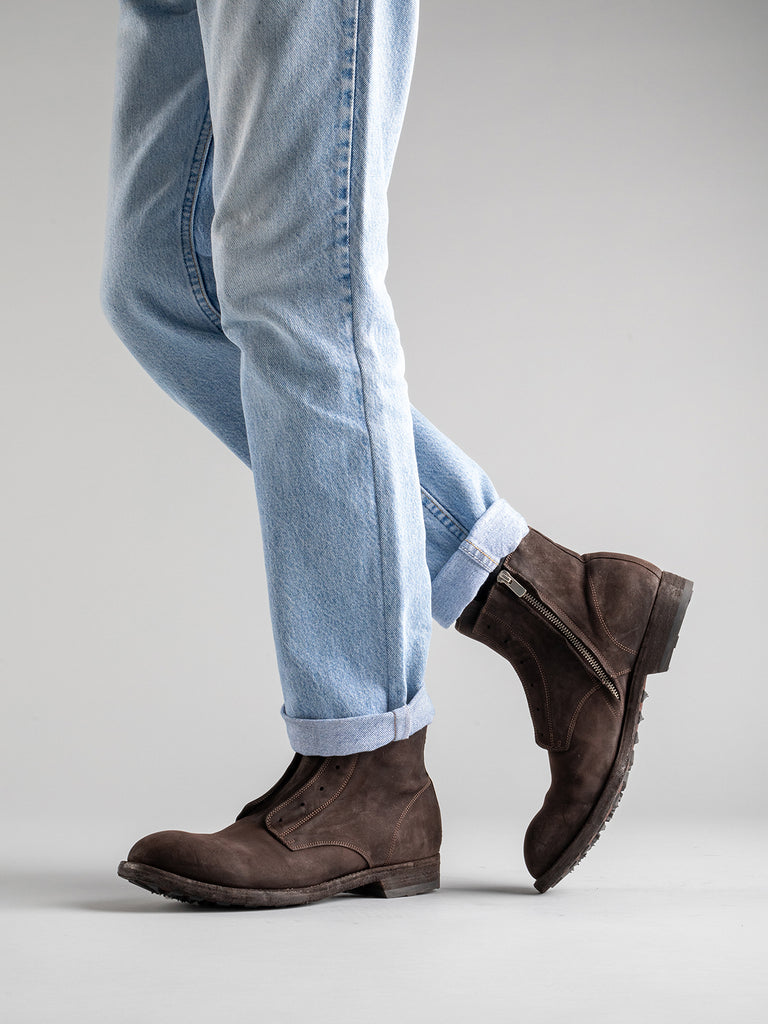 ARBUS 022 - Brown Leather Ankle Boots