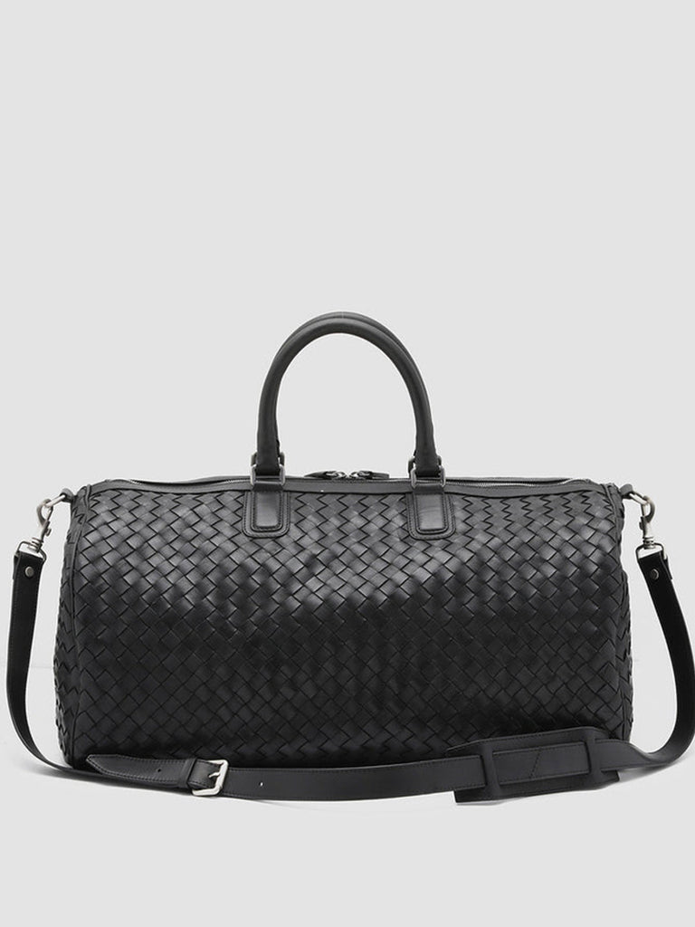 ARMOR 01 - Black Leather Weekender  Officine Creative - 4