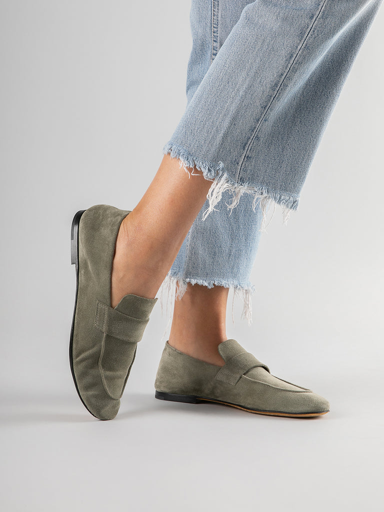 BLAIR 001 - Taupe Suede Loafers