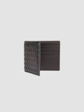 BOUDIN 123 - Braune Faltbrieftasche aus gewebtem Leder - thumb image 5,side view