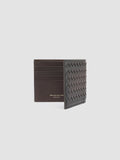BOUDIN 123 - Braune Faltbrieftasche aus gewebtem Leder - thumb image 2,side view