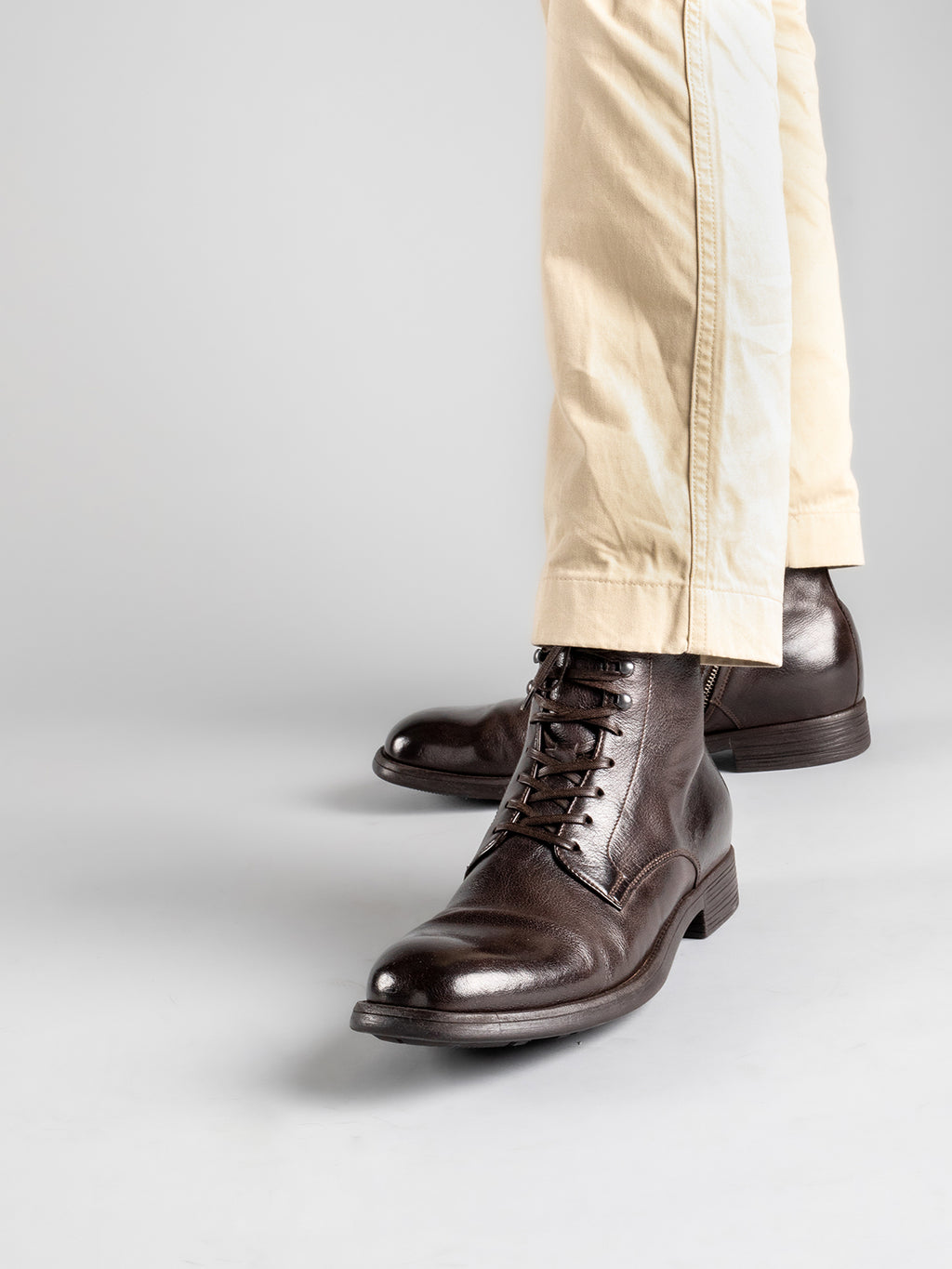 CHRONICLE 004 - Brown Leather Ankle Boots Men Officine Creative - 6