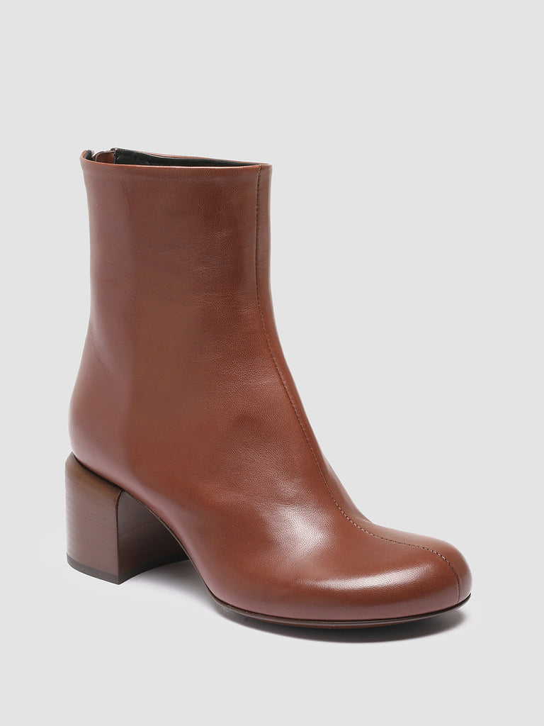 ETHEL 004 - Brown Nappa leather Ankle Boots Women Officine Creative - 3