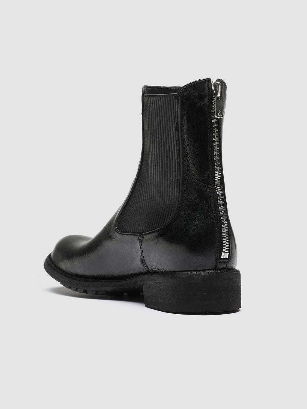 LEGRAND 213 - Black Zipped Leather Chelsea Boots Women Officine Creative - 4