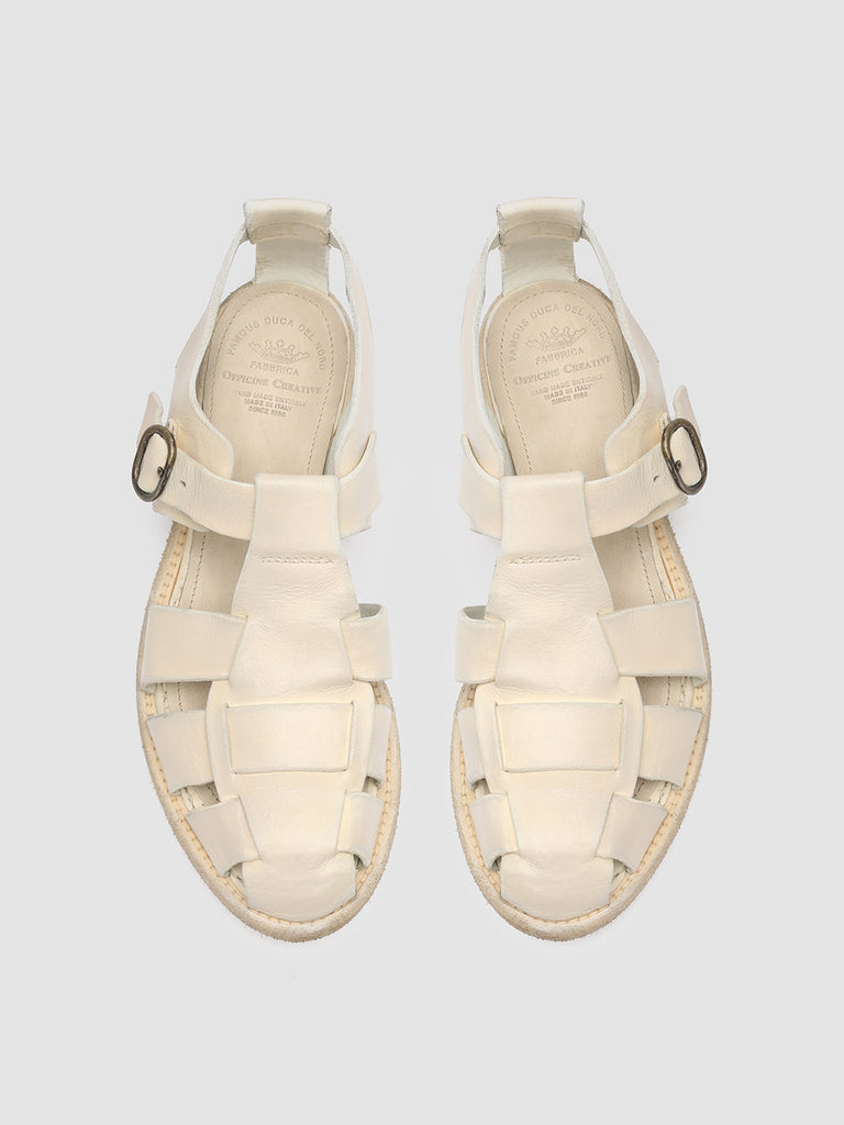 LEXIKON 536 - White Leather Sandals