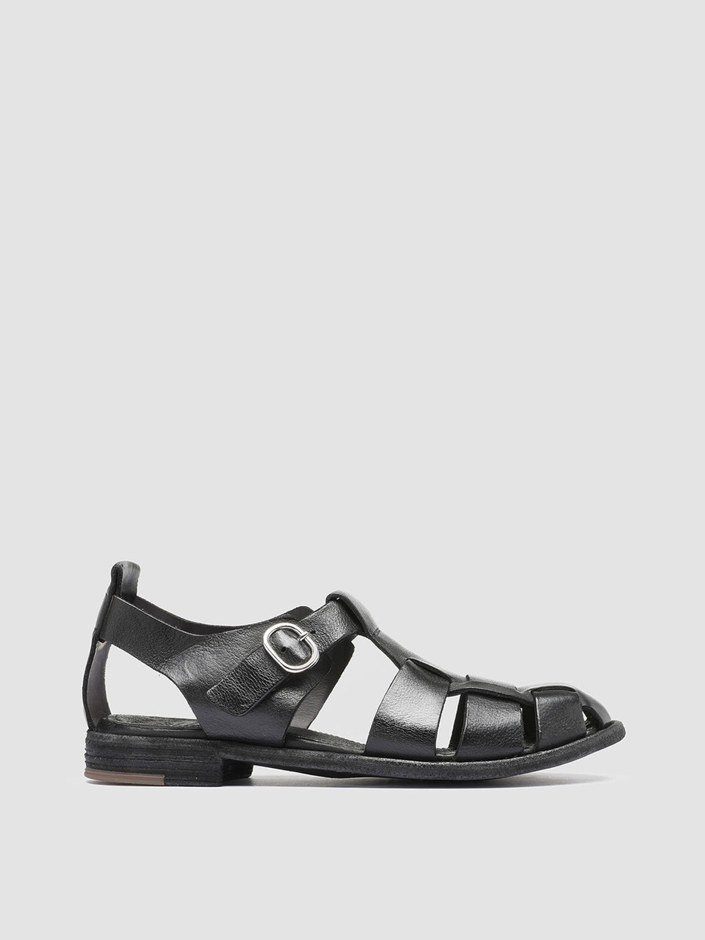 LEXIKON 536 - Black Leather Sandals Women Officine Creative - 1