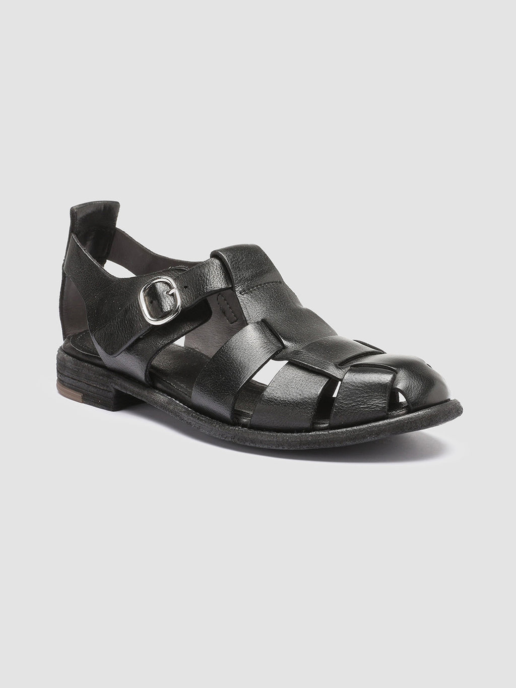 LEXIKON 536 - Black Leather Sandals Women Officine Creative - 3