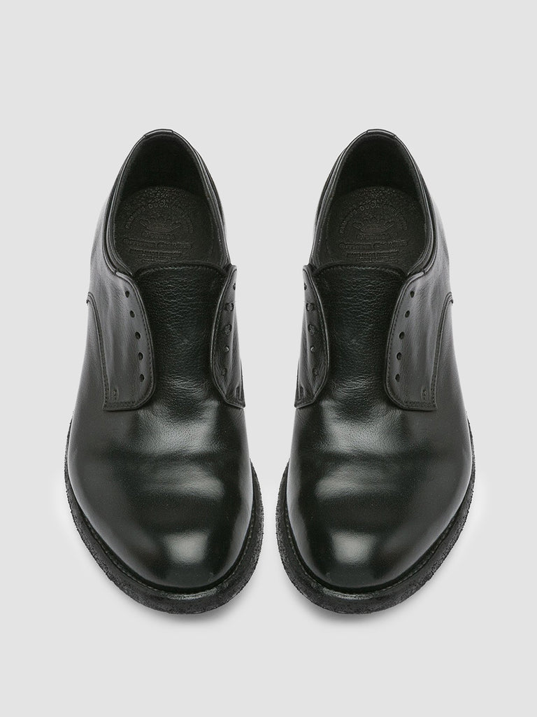 LEXIKON 012 - Black Leather Derby Shoes Women Officine Creative - 2