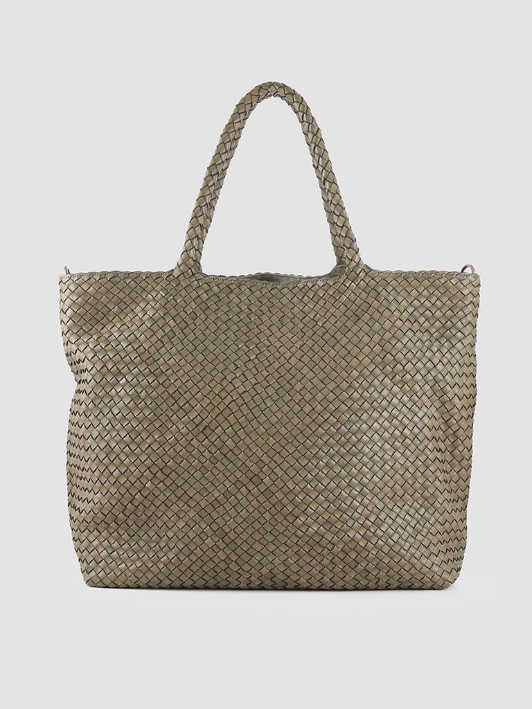 OC CLASS 35 Woven - Green Woven Leather Shoulder Bag