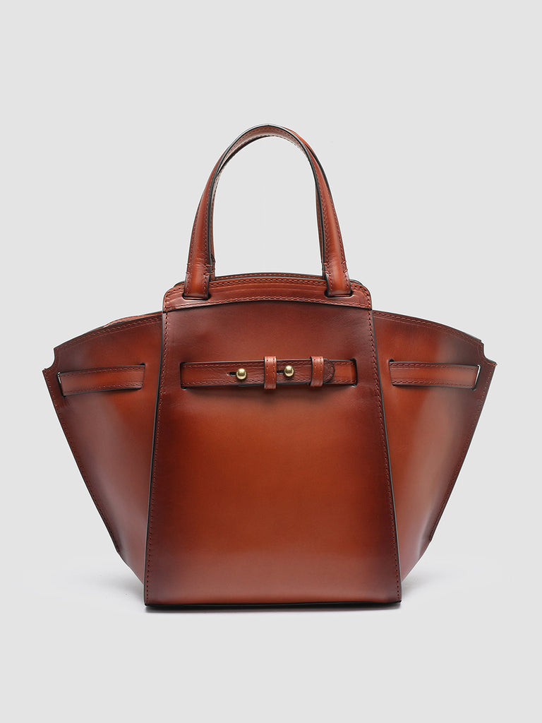 SADDLE 07 - Brown Leather Tote Bag