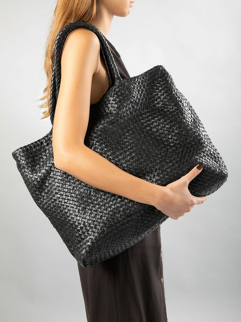 OC CLASS 35 Woven - Taupe Leather Tote Bag  Officine Creative - 5