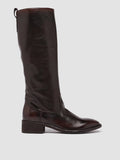 SELINE 013 - Braune Stiefel aus Leder mit Reißverschluss - thumb image 1,side view