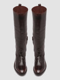 SELINE 013 - Braune Stiefel aus Leder mit Reißverschluss - thumb image 2,side view
