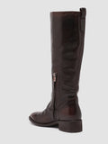 SELINE 013 - Braune Stiefel aus Leder mit Reißverschluss - thumb image 4,side view